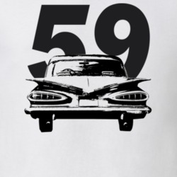 1959 Bsicayne Rear View With Year Light Color T Shirt