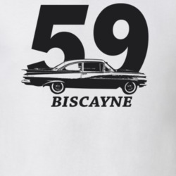 1959 Bsicayne Side View With Year And Model Light Color T Shirt