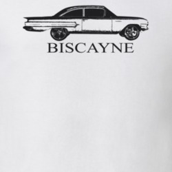 1960 Biscayne Side View With Model Light Color T Shirt