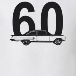 1960 Biscayne Side View With Year Light Color T Shirt