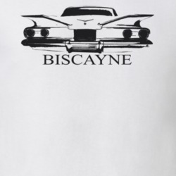 1960 Biscayne Rear View With Model Light Color T Shirt