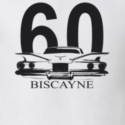 1960 Biscayne Rear View With Year and Model Light Color T Shirt