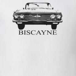 1960 Biscayne Rear View With Model Light Color T Shirt
