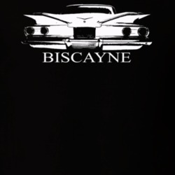 1960 Biscayne Rear View With Model Dark Color T Shirt