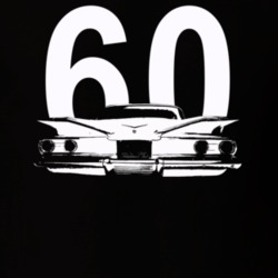 1960 Biscayne Rear View With Year Dark Color T Shirt