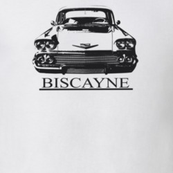 1958 Biscayne Grill View With Model Light Color T Shirt