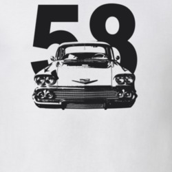 1958 Biscayne Grill View With Year Light Color T Shirt