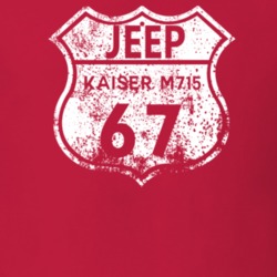 Highway Route Sign 1967 Kaiser M715 Distressed T Shirt