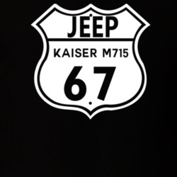 Highway Route Sign 1967 Kaiser M 715 Dark Color T Shirt