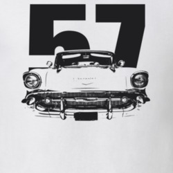 1957 Bel Air Grill View With Year And Light Color T Shirt