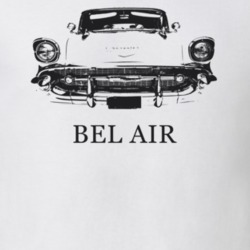 1957 Bel Air Grill View With Model Light Color T Shirt