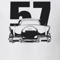 1957 Bel Air Rear View With Year Light Color T Shirt