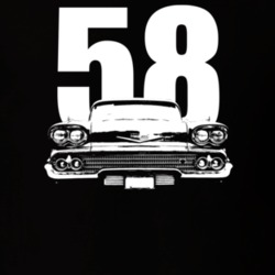 1958 Bel Air Grill View With Year Dark Color T Shirt