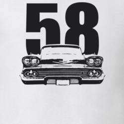 1958 Bel Air Grill View With Year Light Color T Shirt