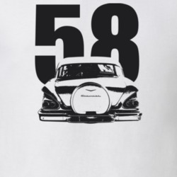 1958 Bel Air Rear View With Year Light Color T Shirt