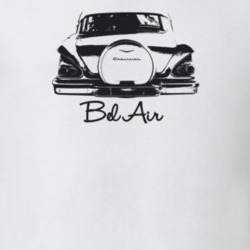 1958 Bel Air Rear View With Model Light Color T Shirt