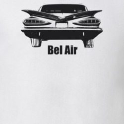 1959 Bel Air Rear View With Model Light Color T Shirt