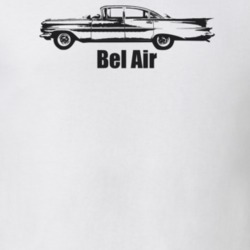 1959 Bel Air Side View With Model Light Color T Shirt
