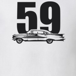 1959 Bel Air Side View With Year Light Color T Shirt