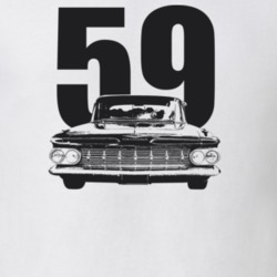1959 Bel Air Grill View With Year Light Color T Shirt