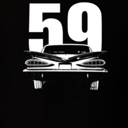 1959 Bel Air Rear View With Year Dark Color T Shirt