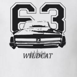 1963 Wildcat Rear View With Year And Model Light Color T Shirt