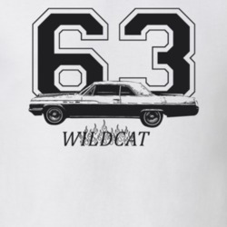 1963 Wildcat Side View With Year And Model Light Color T Shirt