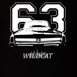 1963 Wildcat Rear View With Year And Model Dark Color T Shirt