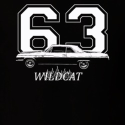 1963 Wildcat Side View With Year And Model Dark Color T Shirt