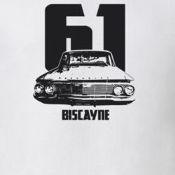 1961 Biscayne Grill View With Year and Model Light Color T Shirt