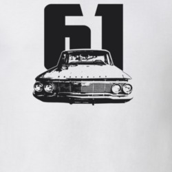 1961 Biscayne Grill View With Year Light Color T Shirt