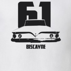 1961 Biscayne Rear View With Year and Model Light Color T Shirt