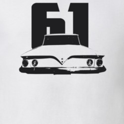 1961 Biscayne Rear View With Year Light Color T Shirt