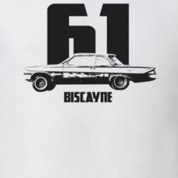 1961 Biscayne Side View With Year and Model Light Color T Shirt