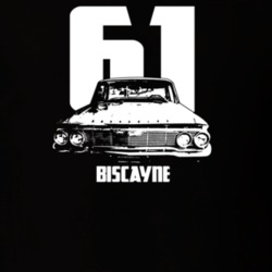 1961 Biscayne Grill View With Year And Model Dark Color T Shirt