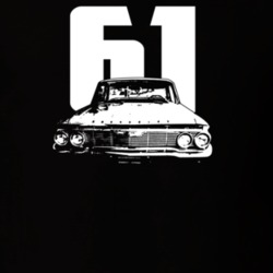 1961 Biscayne Grill View With Year Dark Color T Shirt
