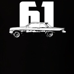 1961 Biscayne Side View With Year Dark Color T Shirt