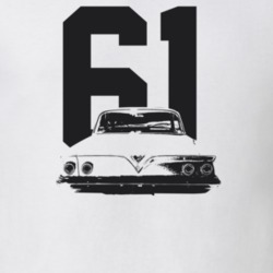 1961 Bel Air Rear View With Year Light Color T Shirt