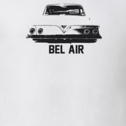 1961 Bel Air Rear View With Model Light Color T Shirt