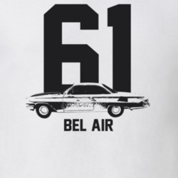 1961 Bel Air Side View With Year And Model Light Color T Shirt
