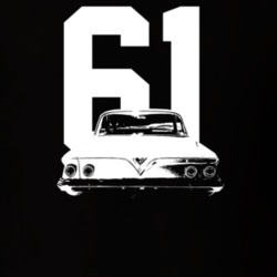 1961 Bel Air Rear View With Year Dark Color T Shirt
