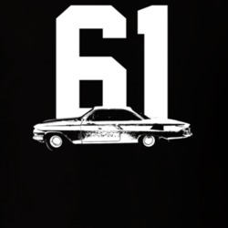 1961 Bel Air Side View With Year Dark Color T Shirt