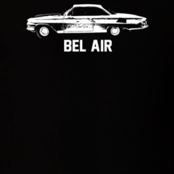 1961 Bel Air Side View With Model Dark Color T Shirt