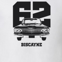 1962 Biscayne Grill View With Year And Model Light Color T Shirt