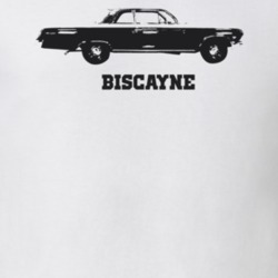 1962 Biscayne Side View With Model Light Color T Shirt