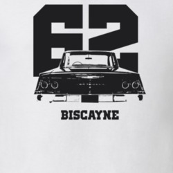 1962 Biscayne Rear View With Year And Model Light Color T Shirt