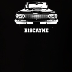 1962 Biscayne Grill View With Model Dark Color T Shirt