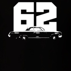 1962 Biscayne Side View With Year Dark Color T Shirt