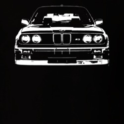 1988 M3 Grill View Faded Look Black T Shirt