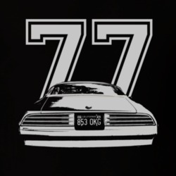 Jim Rockford 1977 Pontiac Firebird Esprit Rear White Graphic Year T Sh
